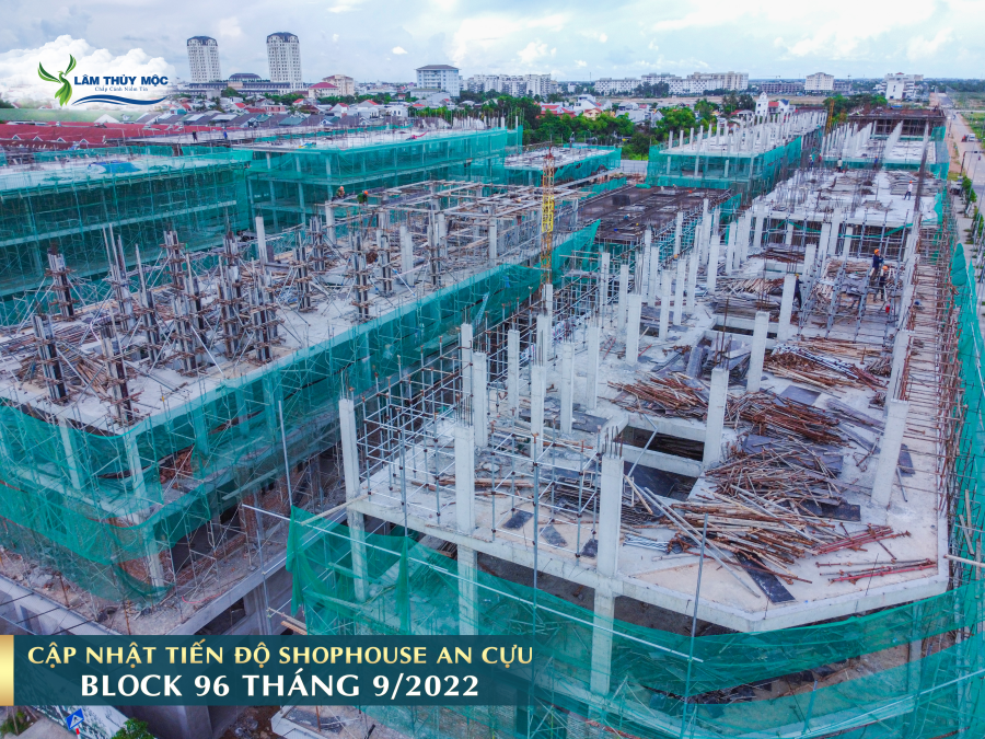 Tiến độ thi công Shophouse An Cựu City tháng 9/2022