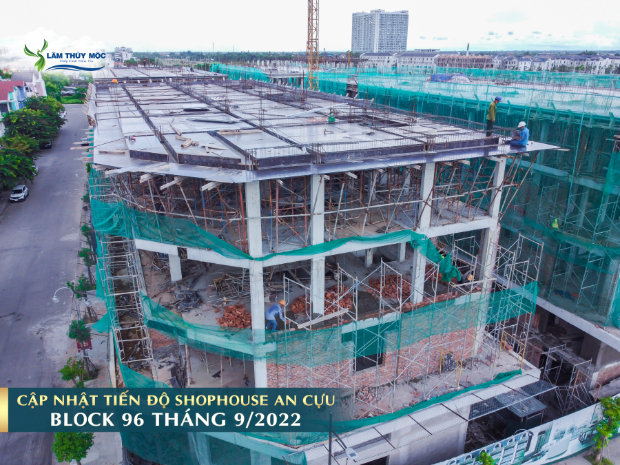 Tiến độ thi công Shophouse An Cựu City tháng 9/2022