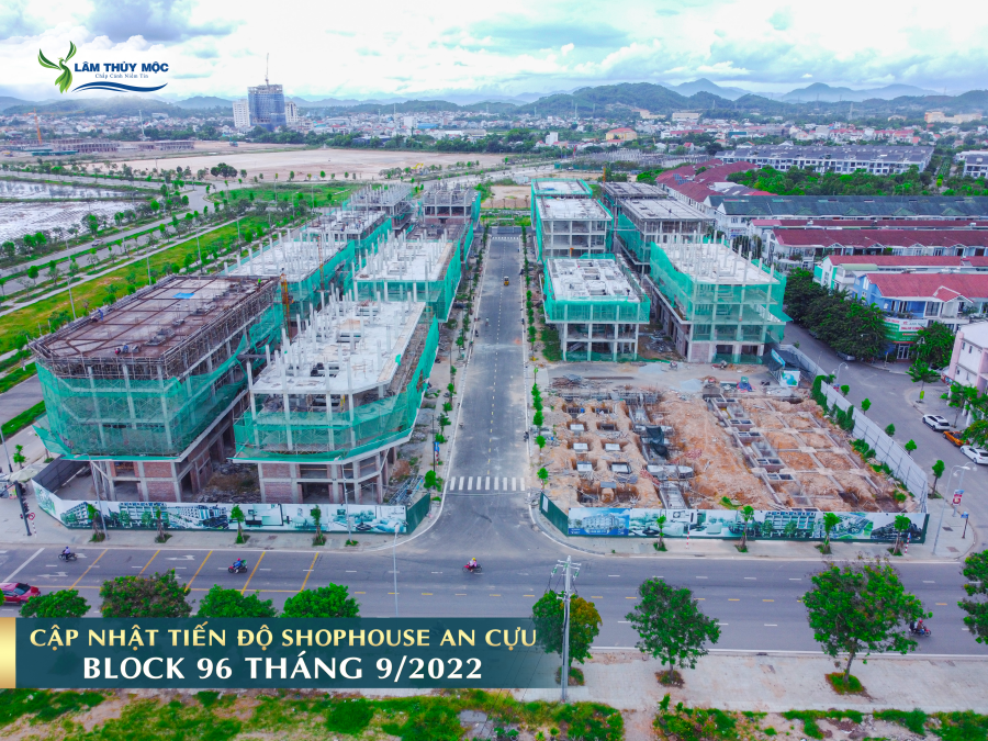 Tiến độ thi công Shophouse An Cựu City tháng 9/2022