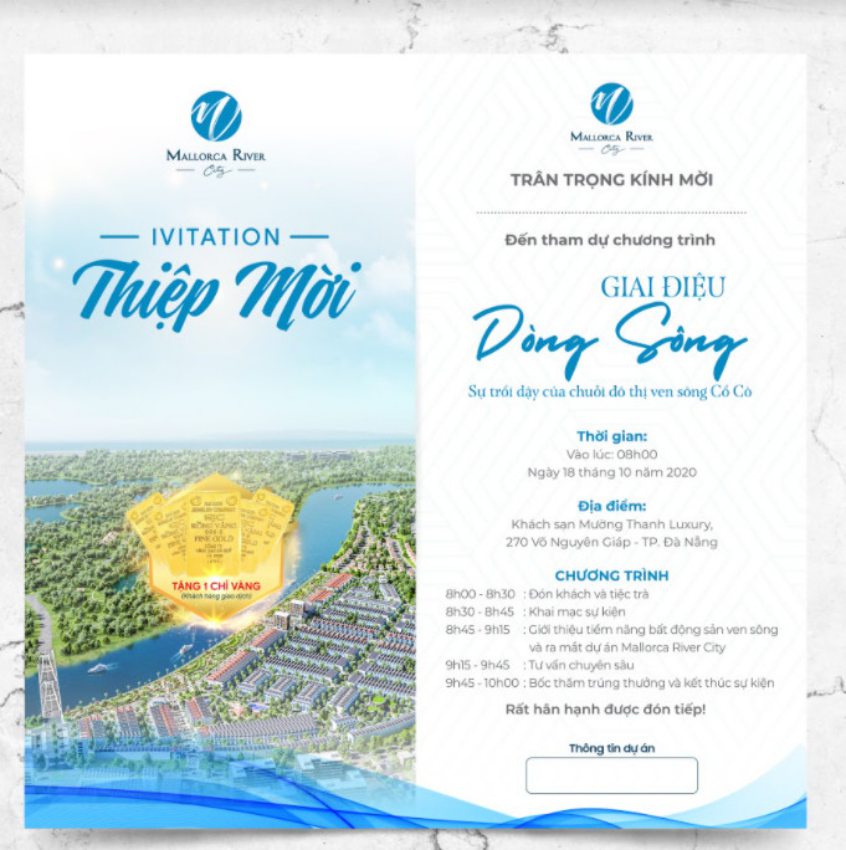 Thư mời tham dự sự kiện Big Event Mallorca River City